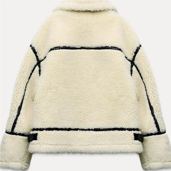 Brand new Zara fleece biker jacket ZW collection - Picture 2 of 2